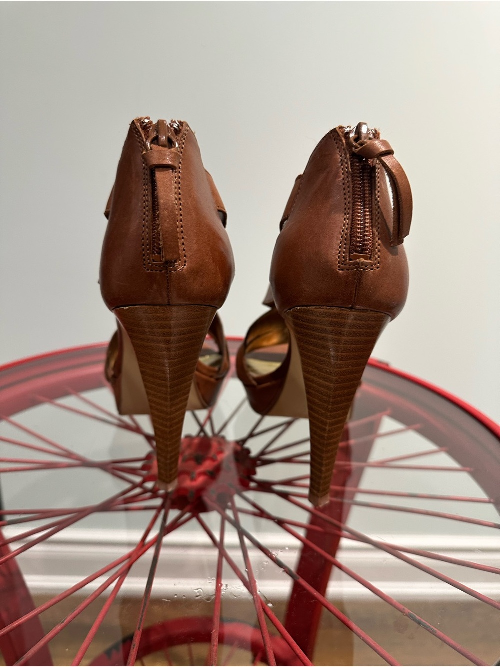 CL by Chinese Laundry Brown Strappy High Heel Sandals - Picture 3 of 5